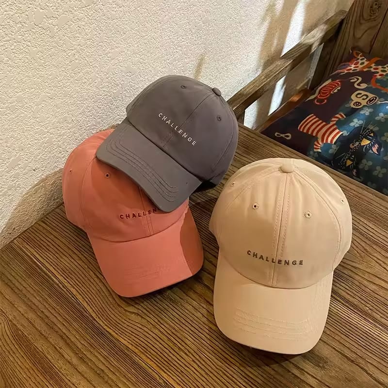 CHALLENGE Embroidery Baseball Caps for Women Men Spring Summer Letter Sun Snapback Visors Cap Casual Hip Hop Dad Hats